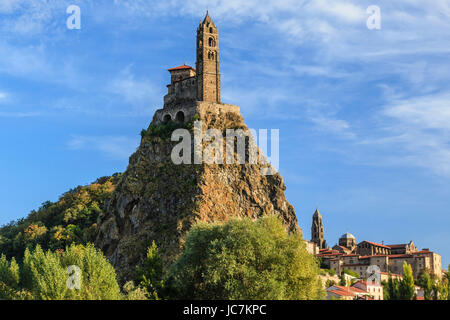 Frankreich, Haute-Loire (43), Le Puy-En-Velay et Aiguilhe, la Chapelle Saint-Michel d ' Aiguilhe / / Frankreich, Haute-Loire, le Puy En Velay und Aiguilhe, Saint Stockfoto