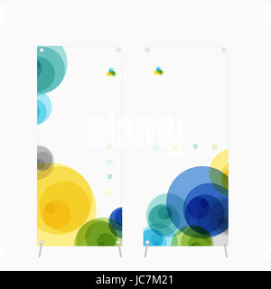 Banner mit geometrischen Kreisen Stockfoto