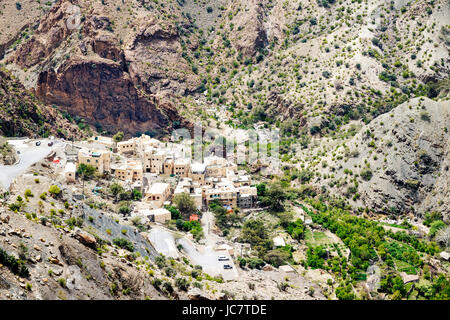 Bild des Dorfes Saiq Plateau in Oman Stockfoto