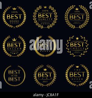 Goldene besten Etiketten Stock Vektor