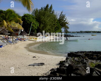 Grand Baie Beach Mauritius Stockfoto