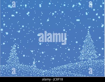 Abstrakte fallenden Schnee.  Gradient Kreise des Fallens Schnee auf Bllue Hintergrund. Vektor-Illustration. Stock Vektor