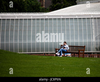 Glasgow 14. Juni 2017. Leicht bewölkt, aber warmen Tag in den botanischen Gärten. Bildnachweis: ALAN OLIVER/Alamy Live-Nachrichten Stockfoto