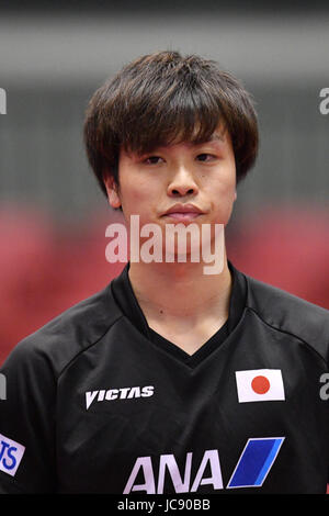 Tokyo Metropolitan Gymnasium, Tokio, Japan. 14. Juni 2017. Kenta Tazoe (JPN), 14. Juni 2017 - Tischtennis: ITTF World Tour, Japan Open 2017 Herreneinzel am Tokyo Metropolitan Gymnasium, Tokio, Japan. Kredit: MATSUO. K/AFLO/Alamy Live-Nachrichten Stockfoto