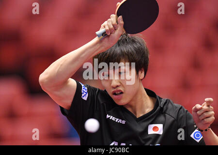 Tokyo Metropolitan Gymnasium, Tokio, Japan. 14. Juni 2017. Kenta Tazoe (JPN), 14. Juni 2017 - Tischtennis: ITTF World Tour, Japan Open 2017 Herreneinzel am Tokyo Metropolitan Gymnasium, Tokio, Japan. Kredit: MATSUO. K/AFLO/Alamy Live-Nachrichten Stockfoto