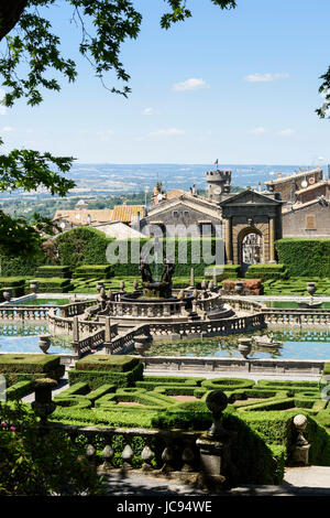 Bagnaia. Viterbo. Italien. 16. Jahrhundert manieristischen Stil Villa Lante und Gärten, im Auftrag von Kardinal Gianfrancesco Gambara. Stockfoto