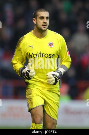 ADAM FEDERICI READING FC Stadt NOTTINGHAM ENGLAND gemahlen 16. Januar 2010 Stockfoto