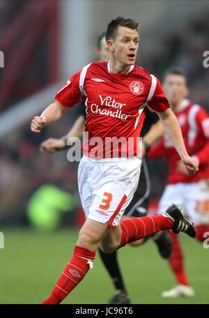 NICKY SHOREY NOTTINGHAM FOREST FC Stadt Boden NOTTINGHAM ENGLAND 16. Januar 2010 Stockfoto