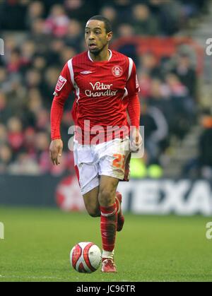 DEXTER BLACKSTOCK NOTTINGHAM FOREST FC Stadt Boden NOTTINGHAM ENGLAND 16. Januar 2010 Stockfoto