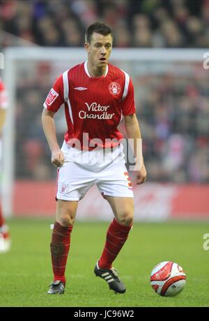 NICKY SHOREY NOTTINGHAM FOREST FC Stadt Boden NOTTINGHAM ENGLAND 16. Januar 2010 Stockfoto