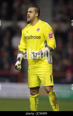 ADAM FEDERICI READING FC Stadt NOTTINGHAM ENGLAND gemahlen 16. Januar 2010 Stockfoto