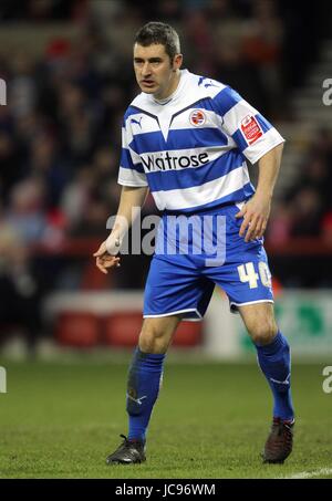 ANDY GRIFFIN READING FC Stadt NOTTINGHAM ENGLAND gemahlen 16. Januar 2010 Stockfoto