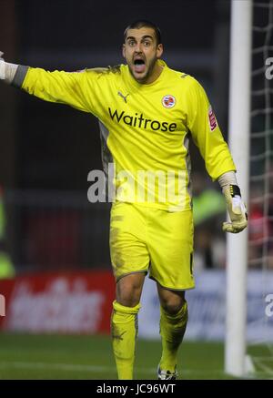 ADAM FEDERICI READING FC Stadt NOTTINGHAM ENGLAND gemahlen 16. Januar 2010 Stockfoto