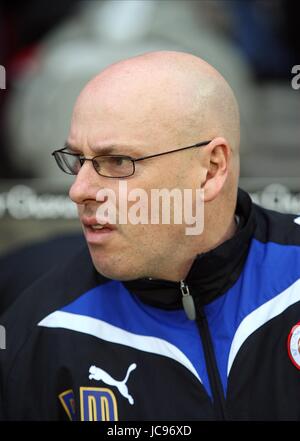 BRIAN MCDERMOTT Lesung INTERIMSTRAINER Stadt Boden NOTTINGHAM ENGLAND 16. Januar 2010 Stockfoto