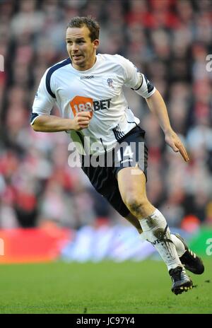 KEVIN DAVIES BOLTON WANDERERS FC Anfield Road LIVERPOOL ENGLAND 30. Januar 2010 Stockfoto