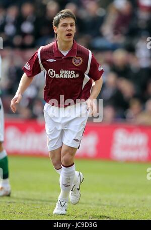 IAN BLACK HEART OF MIDLOTHIAN FC TYNECASTLE EDINBURGH Schottland 20. März 2010 Stockfoto