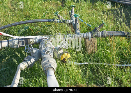 Bewässerung-Rohre für Wasser und Umweltschutz Stockfoto