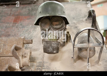 Panzermuseum, Dorset, England - fast 300 Fahrzeuge aus 26 Ländern, drittgrößte Sammlung von gepanzerten Fahrzeugen der Welt. Stockfoto