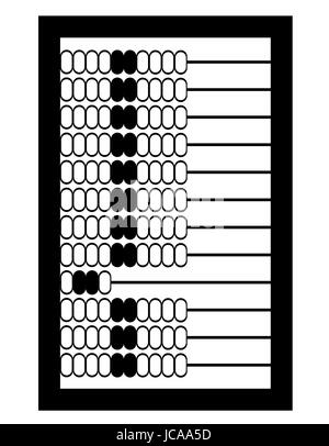 Abacus alte retro Vintage Icon-Vorrat Vektor-Illustration isoliert auf weißem Hintergrund Stock Vektor