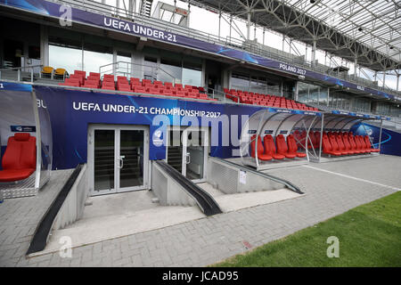 Einen Überblick über die Kolporter Arena in Kielce, Polen. Stockfoto