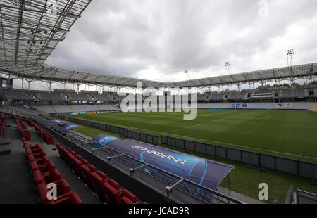 Eine Gesamtansicht der Kolporter Arena in Kielce, Polen. DRÜCKEN SIE VERBANDSFOTO. Bilddatum: Mittwoch, 14. Juni 2017. England startet am Freitagabend in der Kolporter Arena ihre UEFA-Euro-UU-21-Kampagne 2017 gegen Schweden. Das Foto sollte lauten: Nick Potts/PA Wire. . Stockfoto