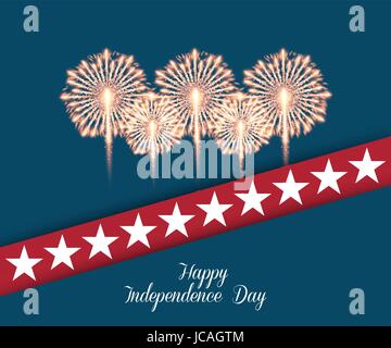 Fourth Of July. Independence Day-Grußkarte Stock Vektor