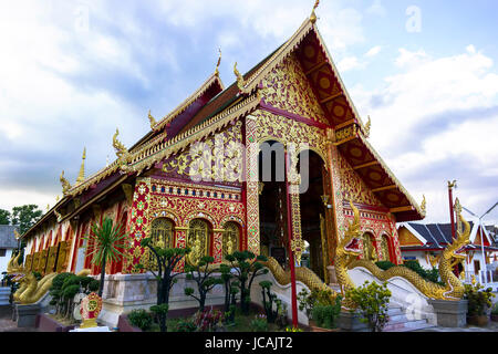 Wat Jed Yod, 1844 erbaut. Buddhistischer Tempel in Chiang Rai, Thailand Stockfoto