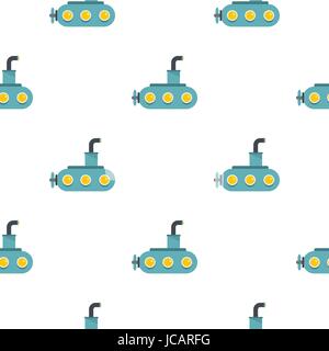 U-Boot-Muster flach Stock Vektor