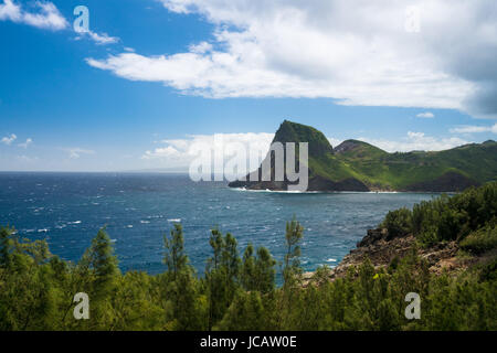 Nord Ost Küste von Maui aus Kahekili highway Stockfoto