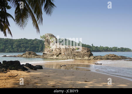 Coco Praia auf der Insel Príncipe, Sao Tome und Principe, Afrika Stockfoto