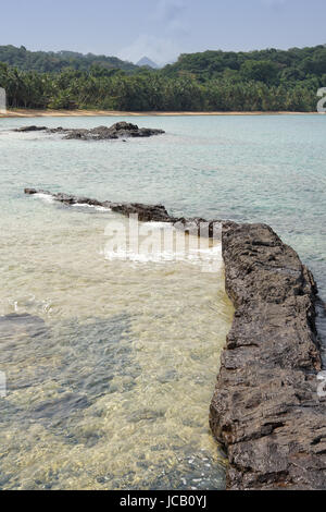 Coco Praia auf der Insel Príncipe, Sao Tome und Principe, Afrika Stockfoto