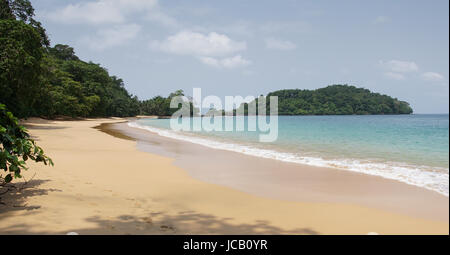 Coco Praia auf der Insel Príncipe, Sao Tome und Principe, Afrika Stockfoto