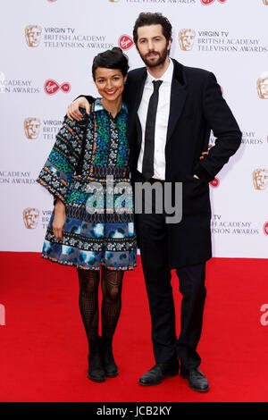 Die Jungfrau TV British Academy Television Awards statt am BFI Southbank - Ankünfte Featuring: Dina Mousawi, Jim Sturgess Where: London, Vereinigtes Königreich bei: Kredit-14. Mai 2017: Mario Mitsis/WENN.com Stockfoto