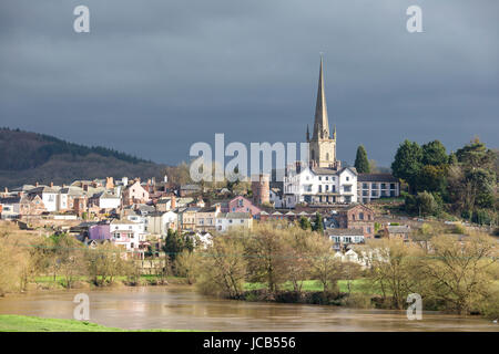 Die am Fluss Stadt Ross on Wye River Wye, Herefordshire, England, Großbritannien Stockfoto