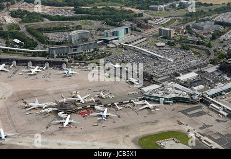 Luftaufnahme der Flughafen Manchester, UK Stockfoto