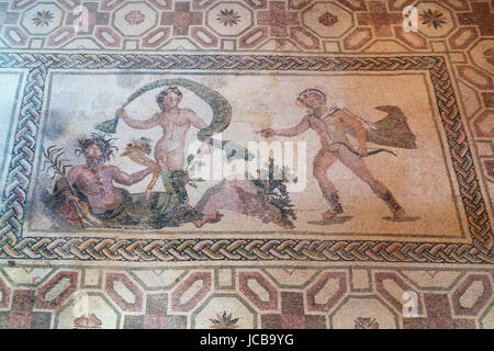 Paphos archäologische Park, Mosaiken, Hafengebiet, Paphos, Zypern Stockfoto