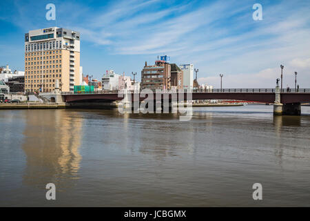 Der Hafen von Kushiro Stadt der Präfektur Hokkaido, Japan Stockfoto