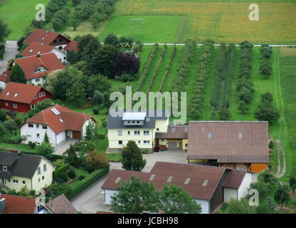 ländlichen Landschaft mit Weinbergen rund um Criesbach im süddeutschen Raum namens "Kochertal" Stockfoto