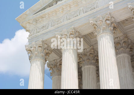 Klassischen griechischen Architektur am Obersten Gerichtshof Vereinigten Staaten Stockfoto