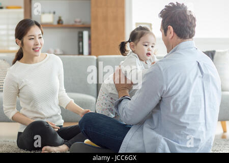 Harmonische multikulturellen Familie Stockfoto