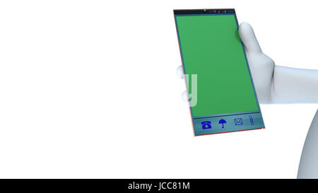 Arbeiten an großen Mobile fo für Adv telefonisch oder anderen Zweck Verwendung Stockfoto