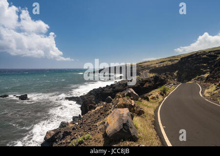 Straße vorbei an Hana um die Rückseite des Haleakala auf Maui Stockfoto