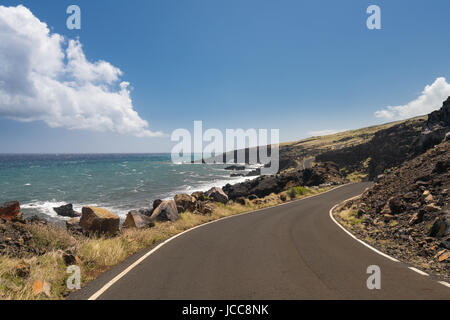 Straße vorbei an Hana um die Rückseite des Haleakala auf Maui Stockfoto
