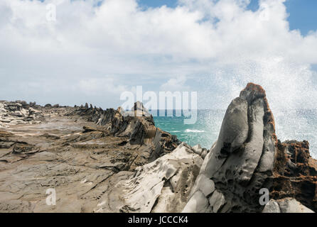 Blick auf die Drachenzähne am Makaluapuna Point in Maui Hawaii Stockfoto