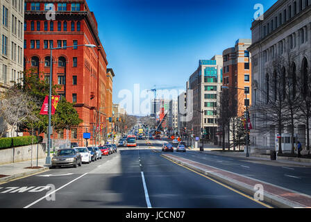 belebten Straßen der Innenstadt von Washington dc Stockfoto