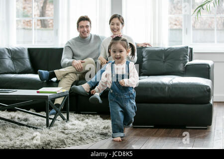 Harmonische multikulturellen Familie Stockfoto