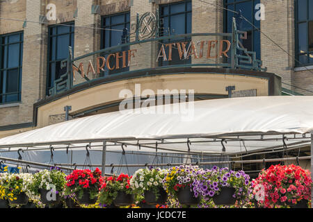 Atwater Market in Montreal, QC, Canada (Juni 2017 Stockfoto