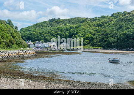 Solva (untere Solva) an der Küste von Pembrokeshire, Westwales Stockfoto