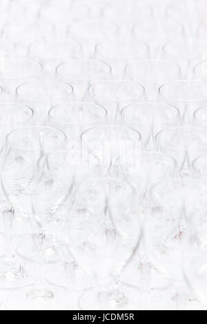 Hintergrundmuster leer Christal Brille. Bankett-Veranstaltung. Stockfoto