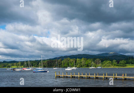 Waterhead auf Windermere im Lake District National Park, Juni Stockfoto